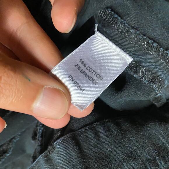 J. Jill Black Flat Front Side-Zip Slim Fit Cropped Pants Women's Size 4 - Picture 6 of 6